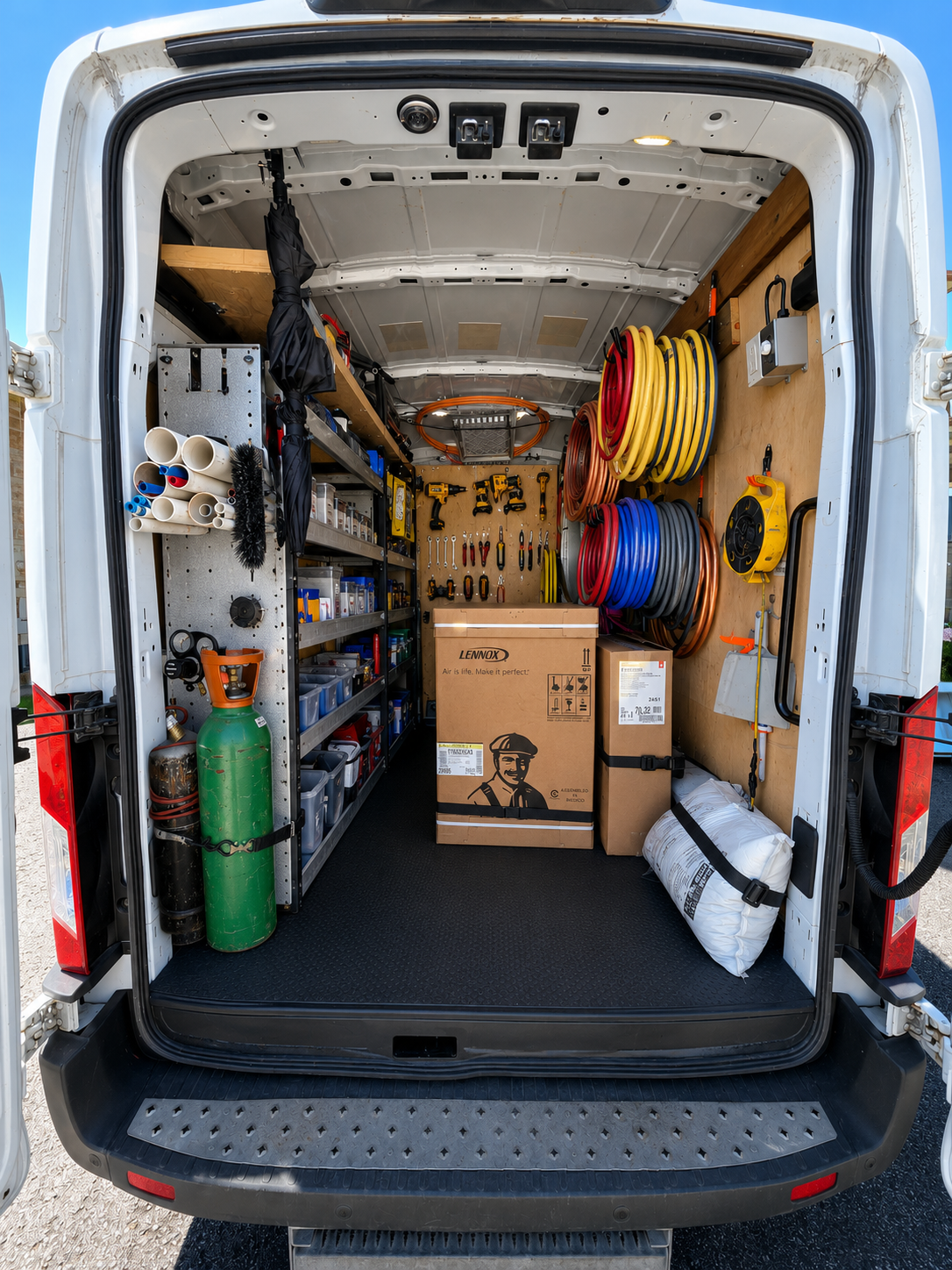 HVAC BOSS fully equipped service van